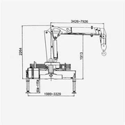 Cummins 8.3L Motor LHD veya RHD ile 10 Ton 4×2 Kamyona Monte Teleskop Vinç